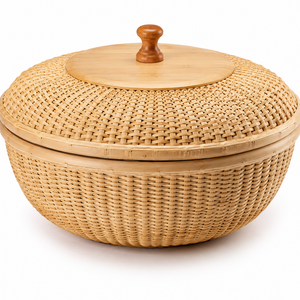 Teng Jin Nantucket Round Handicraft Basket