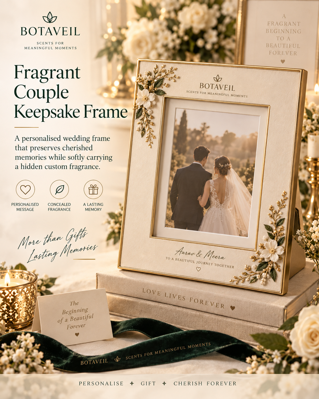 BOTAVEIL Fragrant Couple Keepsake Frame