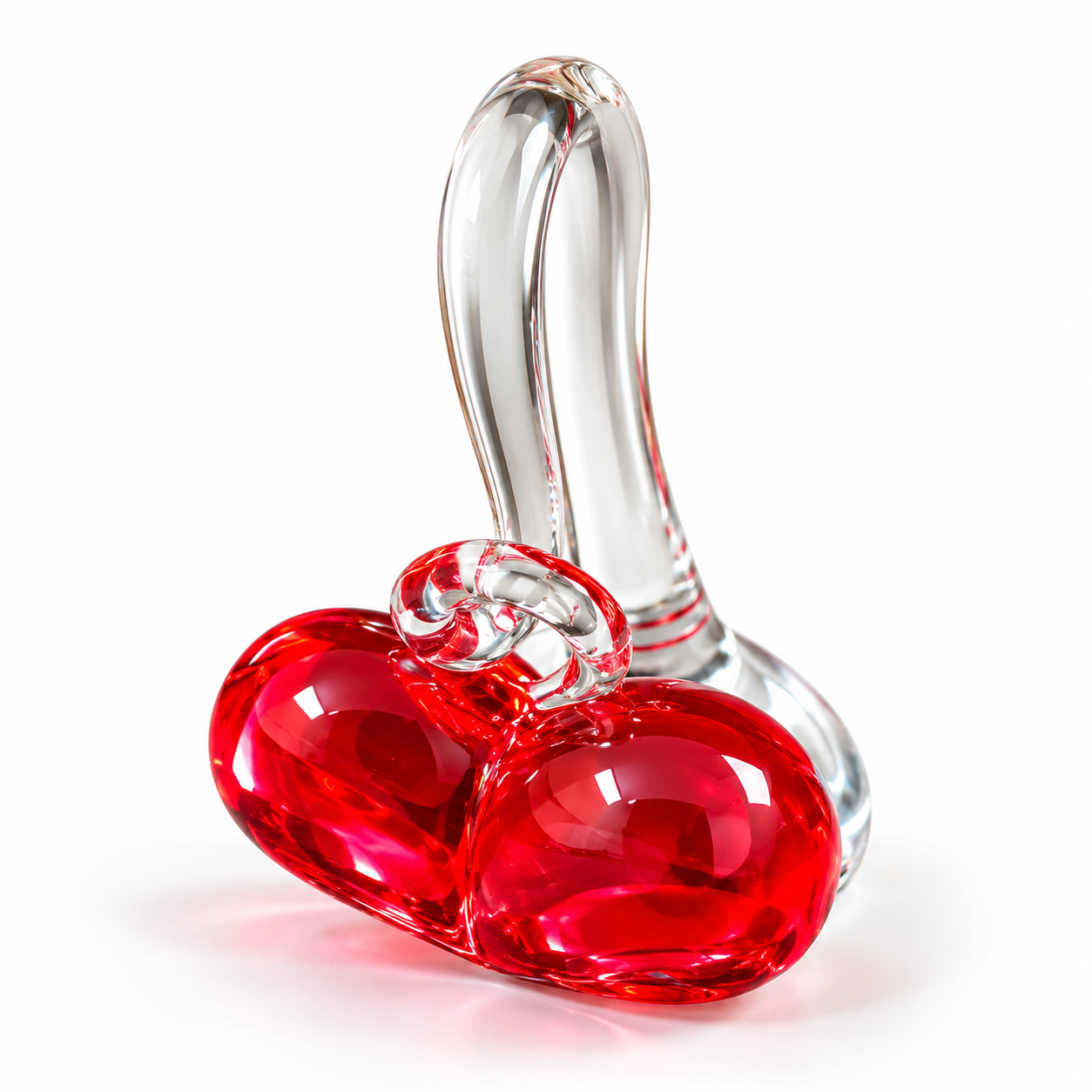 Botaveil Red Heart Glass Hook Ornament