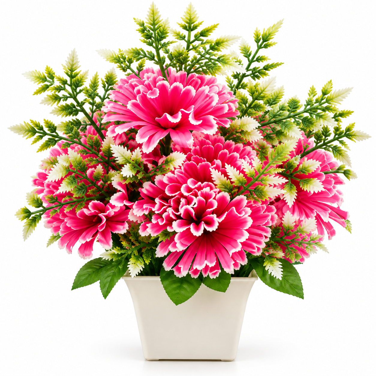 Botaveil Pink Carnation White Leaf Bunch
