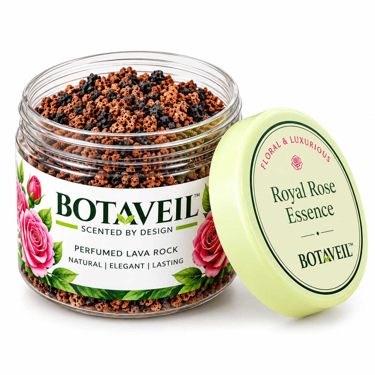 BOTAVEIL Scented Lava Stones – Royal Rose Essence Fragrance for Home, Office & Living Room Décor